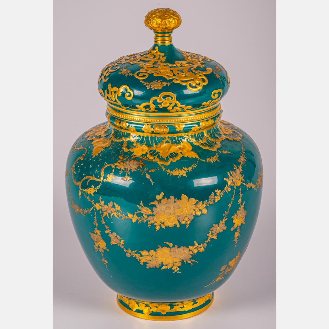 Royal Crown Derby for Tiffany & Co. New York Porcelain Lidded Jar (1 of 6)