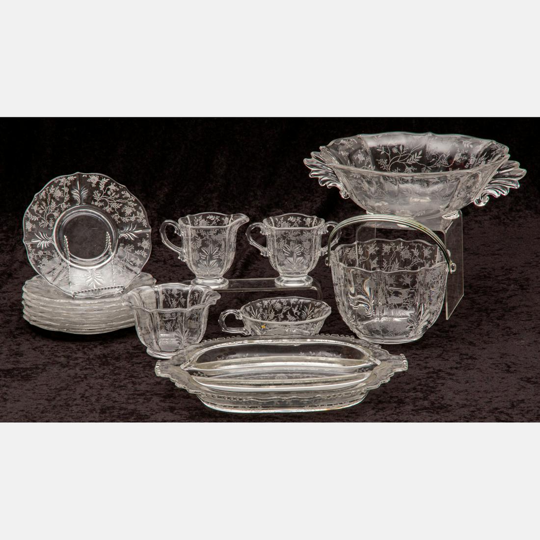 A Collection of Etched Fostoria Glass (1 of 5)