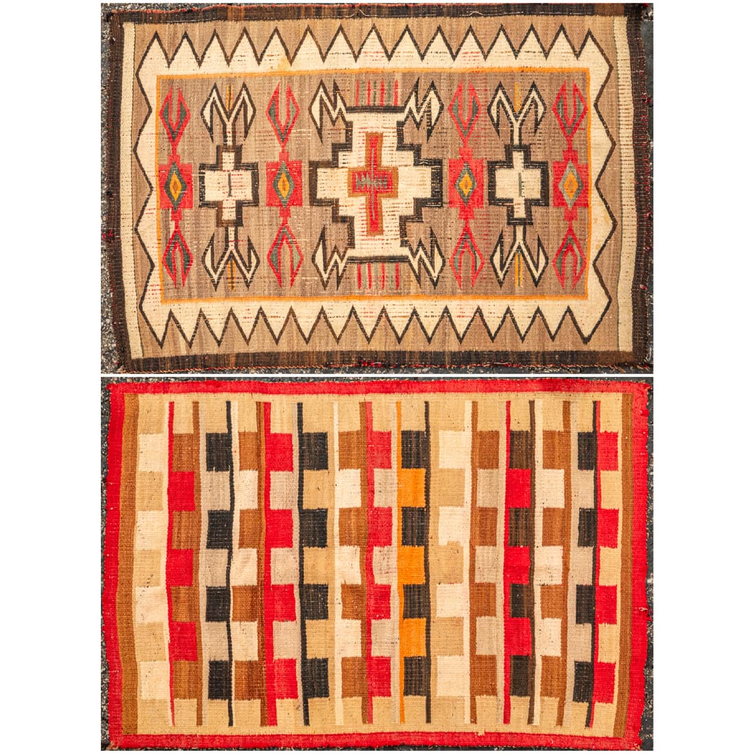 Rare Navajo Two Faced Woven Wool Rug (1 of 7)