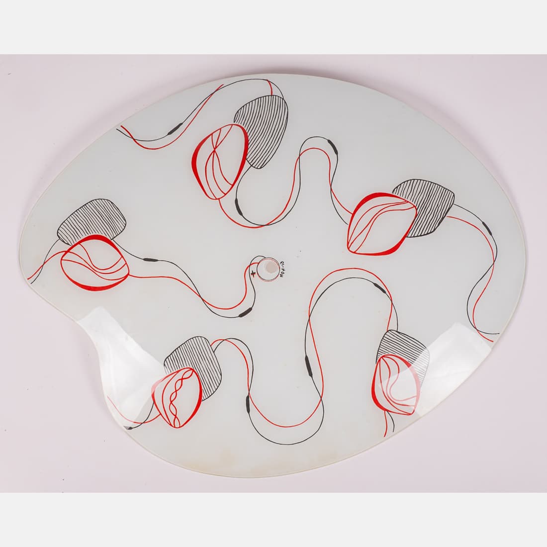 A Vintage Glass Ceiling Light Shade (1 of 5)