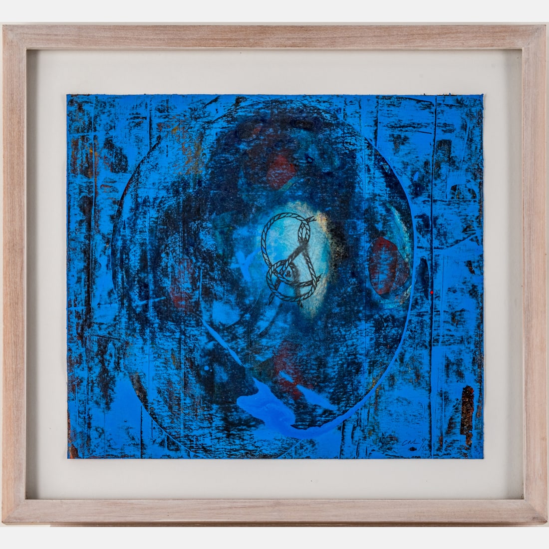 Craig Lloyd (American, 1942-2011): Craig Lloyd (American, 1942-2011) Blue Lagoon, 1995, Gouache, flashe, xerox transfer on paper, Signed, dated and titled on back of frame. Initialed and numbered lower right. H: 12 W: 13 1/2 in. From t
