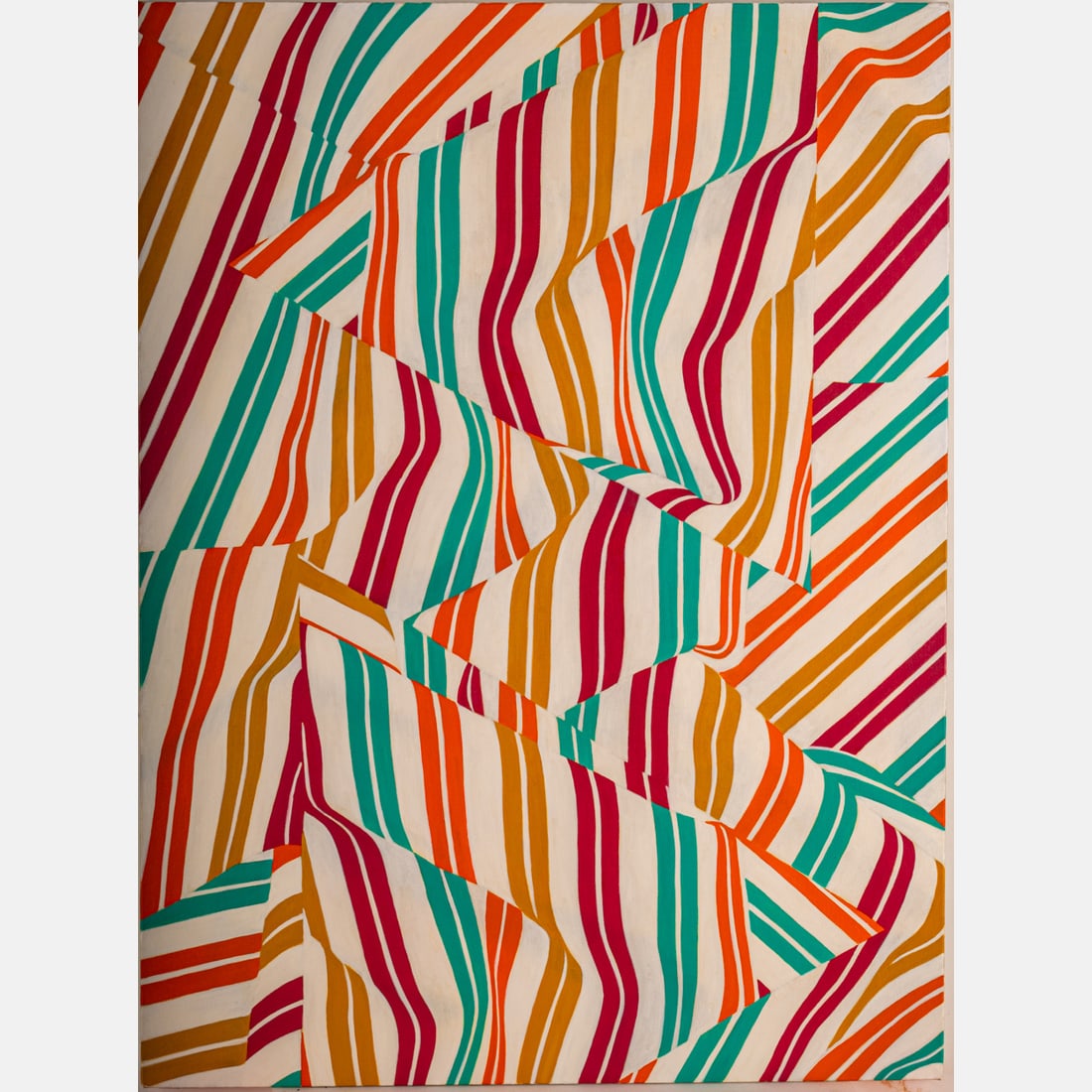 James Massena March (American, 1953-2021): James Massena March (American, 1953-2021) Untitled, Acrylic on canvas, Signed on label on verso. H: 48 W: 36 in. From the Estate of James Massena March. The absence of a condition statement does not i