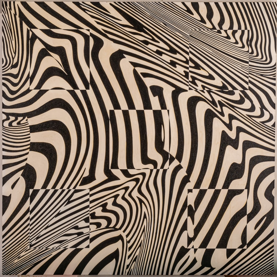 James Massena March (American, 1953-2021): James Massena March (American, 1953-2021) Untitled, Acrylic on canvas, Signed on label on verso. H: 48 W: 48 in. From the Estate of James Massena March. The absence of a condition statement does not i