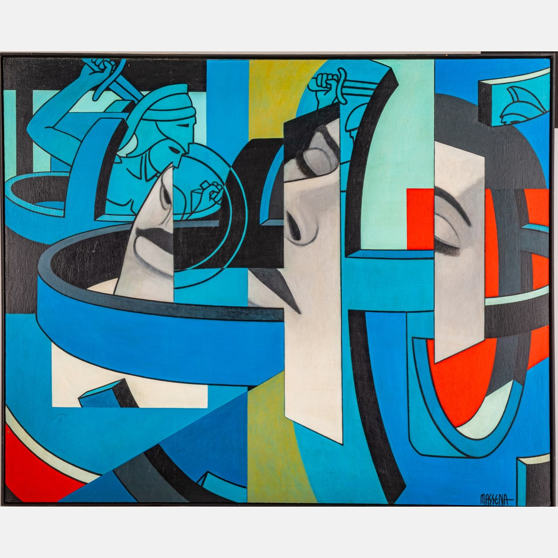 James Massena March (American, 1953-2021): James Massena March (American, 1953-2021) Untitled, Oil on canvas, Signed lower right. H: 54 W: 65 1/2 in. From the Estate of James Massena March. The absence of a condition statement does not imply t