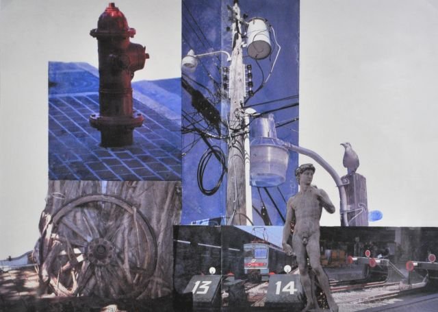 Robert Rauschenberg (1925-2008) Scenarios, June 4-: Robert Rauschenberg (1925-2008) Scenarios, June 4- July 11 2k + 4, Exhibition poster, Bob Rauschenberg Gallery Edison College Ft. Myers, FL. Signed in ink lower left. h: 26 x w: 32.50 in.