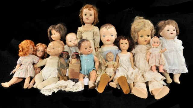 A Collection of Composition Dolls,: A Collection of Composition Dolls, Including dolls by Madame Alexander, Arranbee, Effanbee, and others.