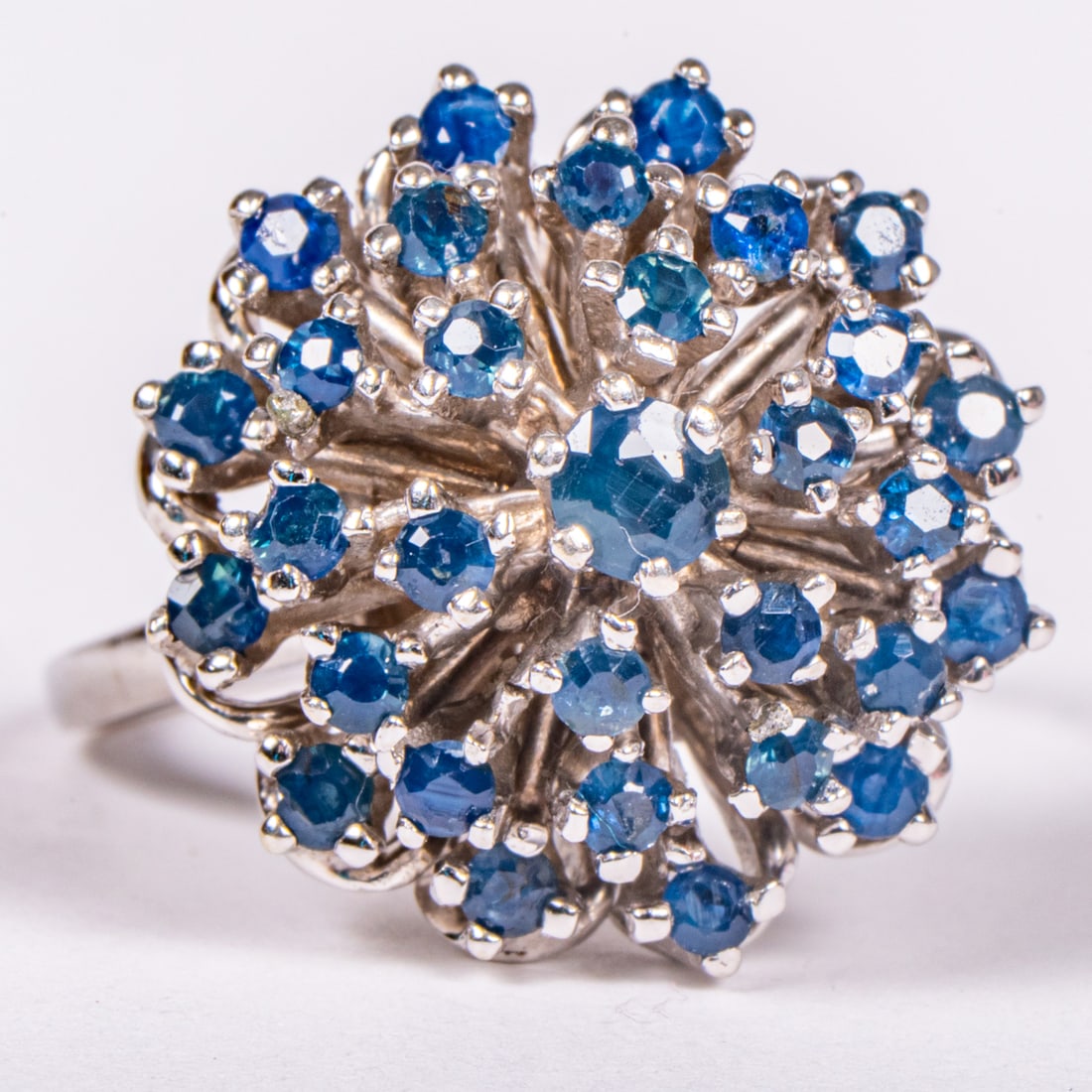 14kt White Gold and Blue Topaz Ring (1 of 5)