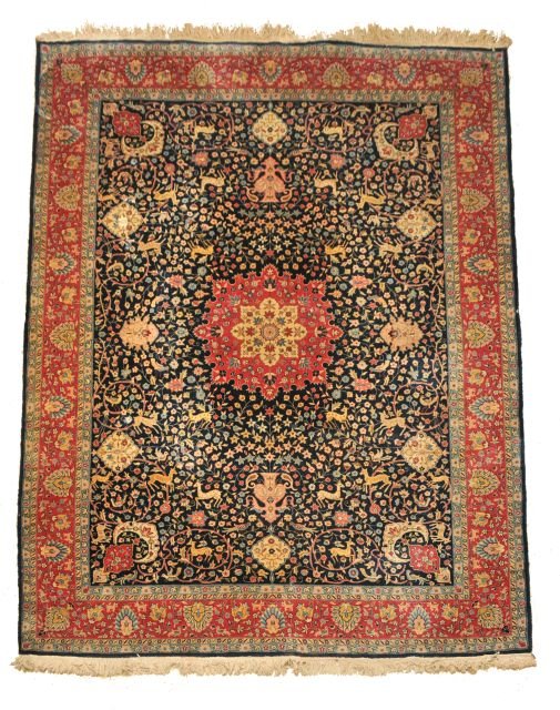 An Agra Wool Rug, 20th Century.: An Agra Wool Rug, 20th Century. Dimensions: 12' x 8' 9"".