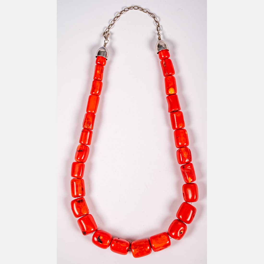 Red Coral Beaded Necklace (1 of 4)
