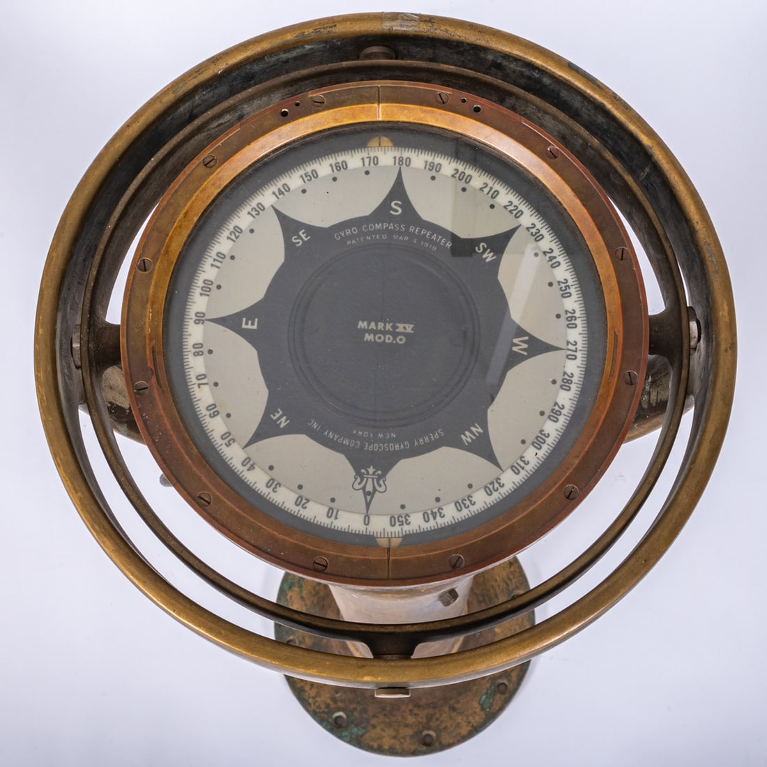 Brass Sperry Gyro-Compass Repeater, Mark XV, Model O (1 of 6)