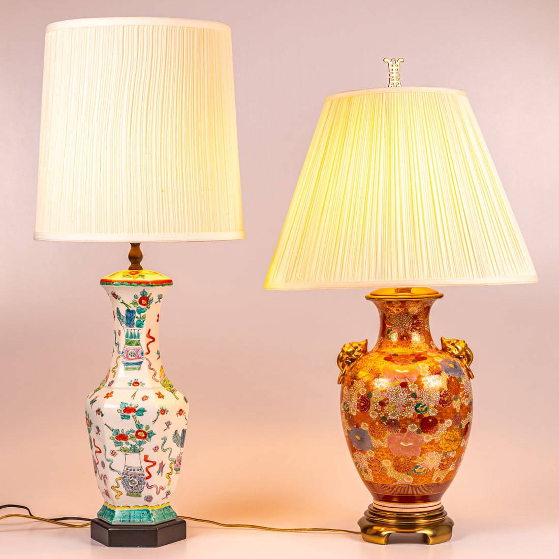 Two Contemporary Asian Porcelain Table Lamps Auction