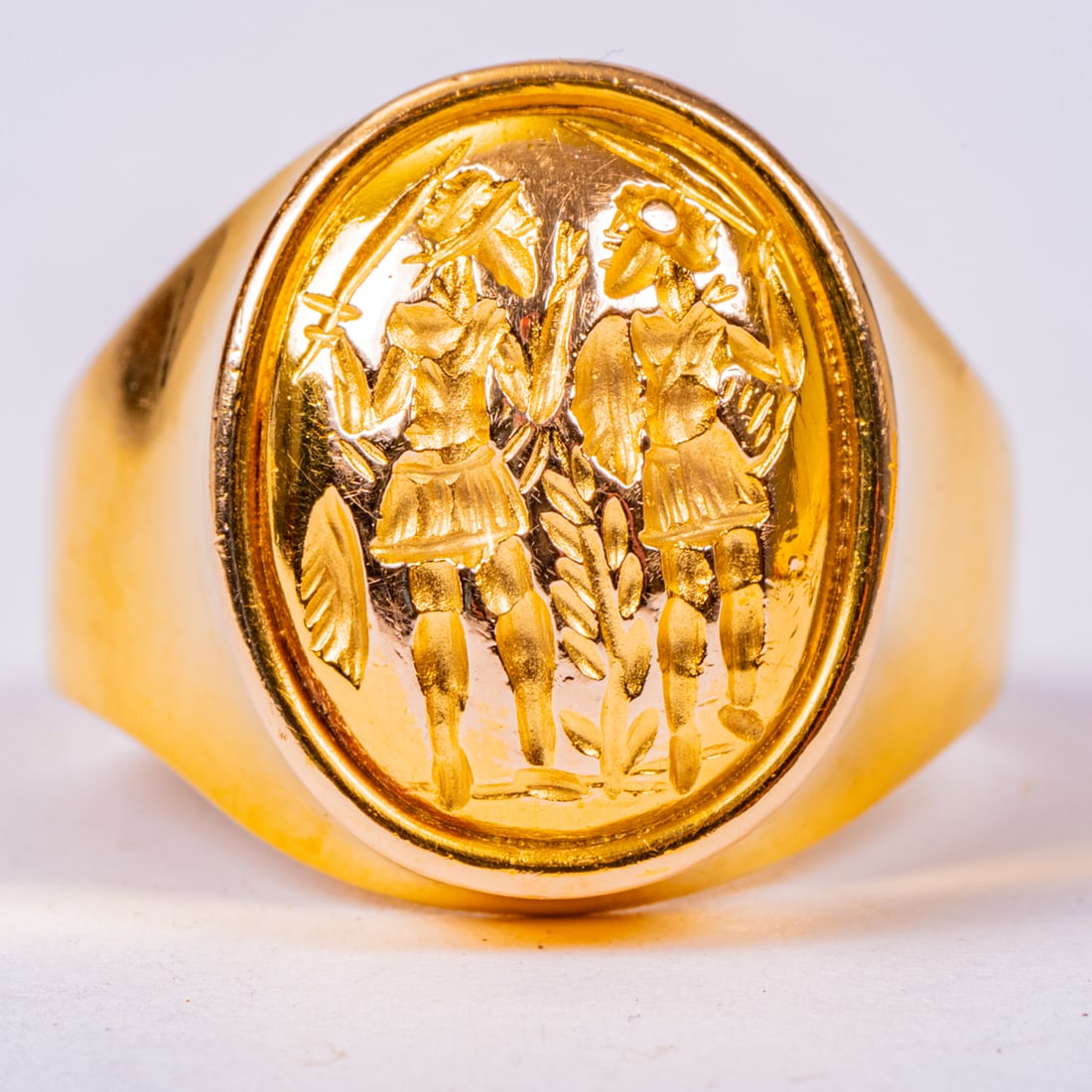 14K Yellow Gold Signet Ring by Potter Mellon (1 of 5)