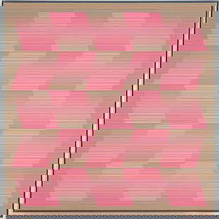 Julian Stanczak (Cleveland, 1928-2017): Julian Stanczak (Cleveland, 1928-2017) Successive Rhythm-Rose, 1976, Acrylic on canvas, Signed and dated 1976 on verso. H: 36 W: 36 in.
