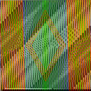 Greg Russell (American, b. 1958): Greg Russell (American, b. 1958) Untitled, Acrylic on board, Signed on verso. H: 48 W: 48 in. From the artist.