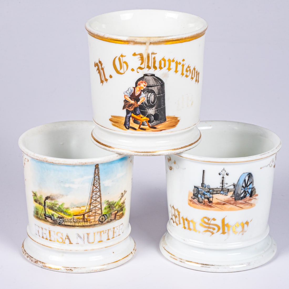 Three Occupational Shaving Mugs (1 of 7)