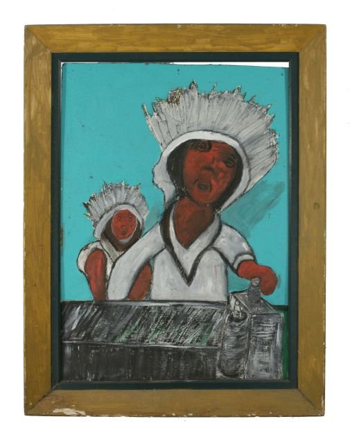 Reverend Albert Wagner (1924 - 2006) We Gonna Make : Reverend Albert Wagner (1924 - 2006) We Gonna Make This Journey, Mixed media including acrylic paint, ink, oil stick, and graphite on particle board, Unsigned. Interpretation: Albert deeply respected 