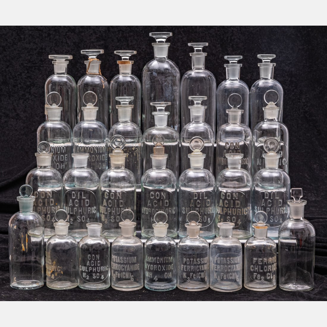 Thirty Apothecary Glass Jars with Stoppers (1 of 5)