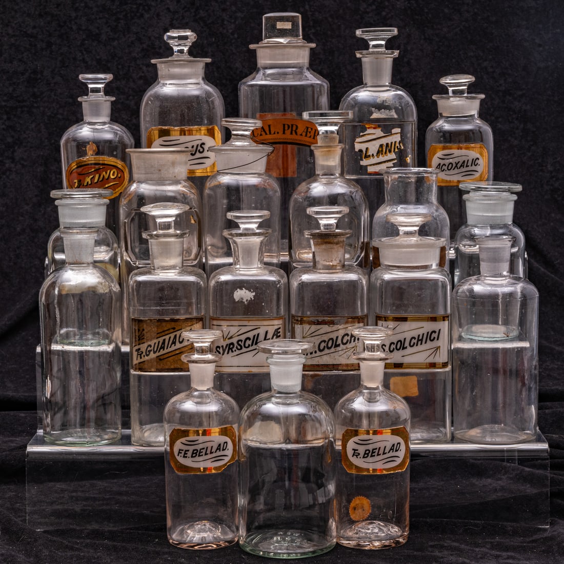 Twenty Apothecary Glass Jars with Stoppers (1 of 5)