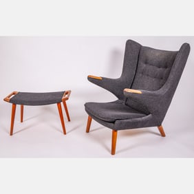 Hans Wegner Papa Bear Chair & Ottoman