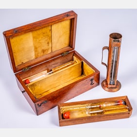 Antique American Cased Hydrometer Set