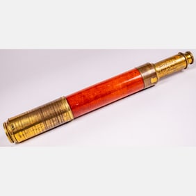 English Three-Draw Day or Night Telescope 18th C