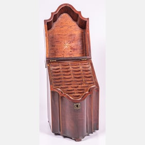 English Hepplewhite Mahogany Knife Box