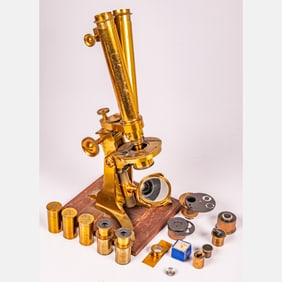 Charles Baker Compound Binocular Microscope