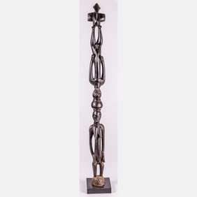 Senufo Double Figural Fertility Staff