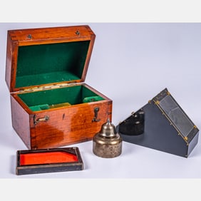 Brass and Glass Artificial Horizon Instrument