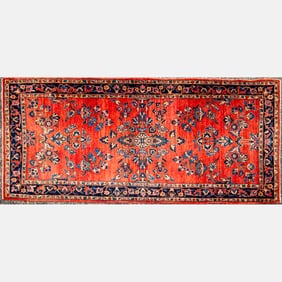 Antique Persian Sarouk Wool Runner