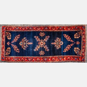 Antique Mohajeran Sarouk Wool Runner