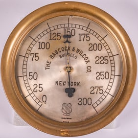 A Babcock and Wilcox Ashcraft Steam Gauge