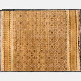 Contemporary Indian Hand Knotted Wool Rug