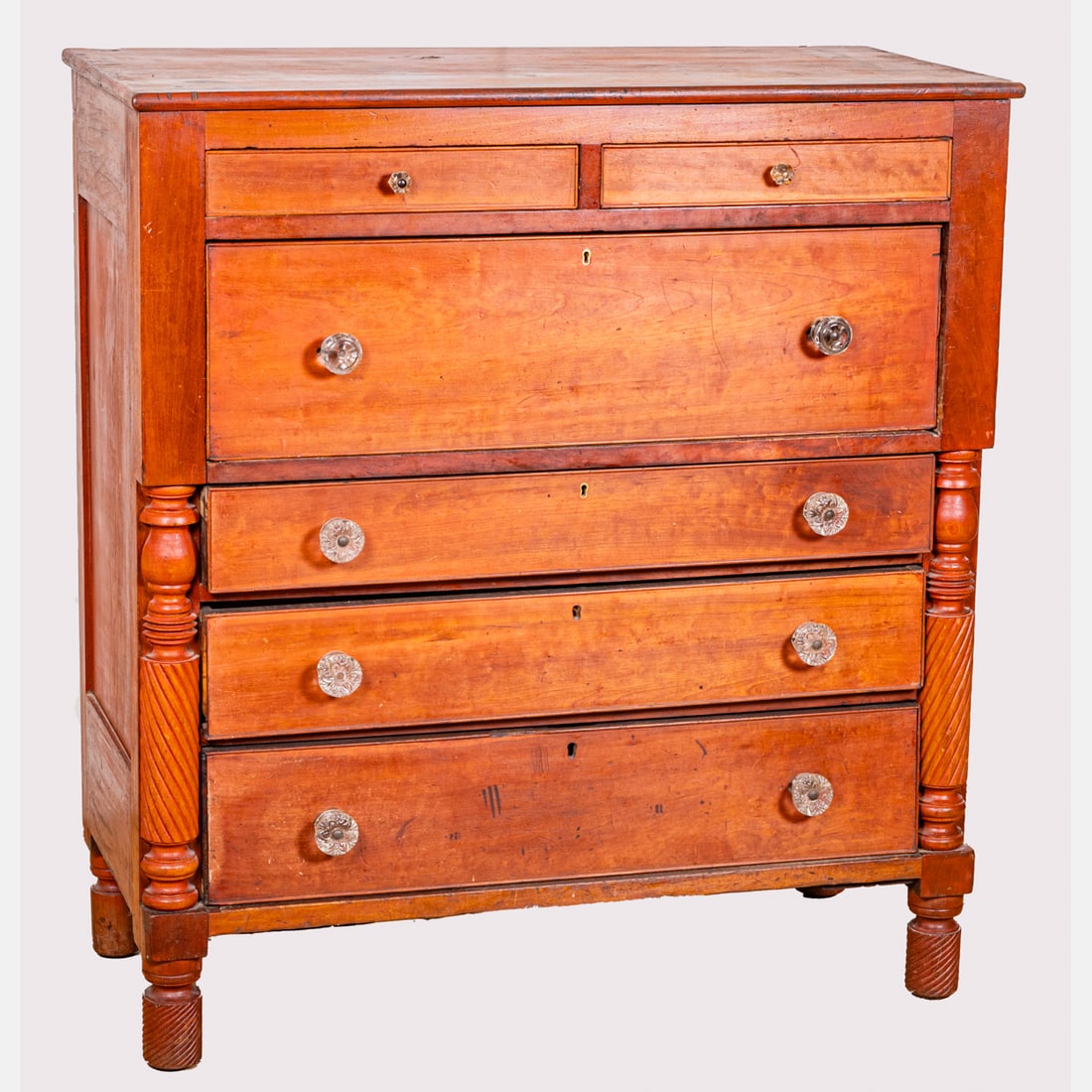 American Cherry Tall Chest of Drawers (1 of 8)