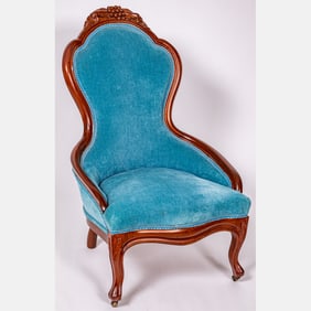 Victorian Walnut Parlor Chair