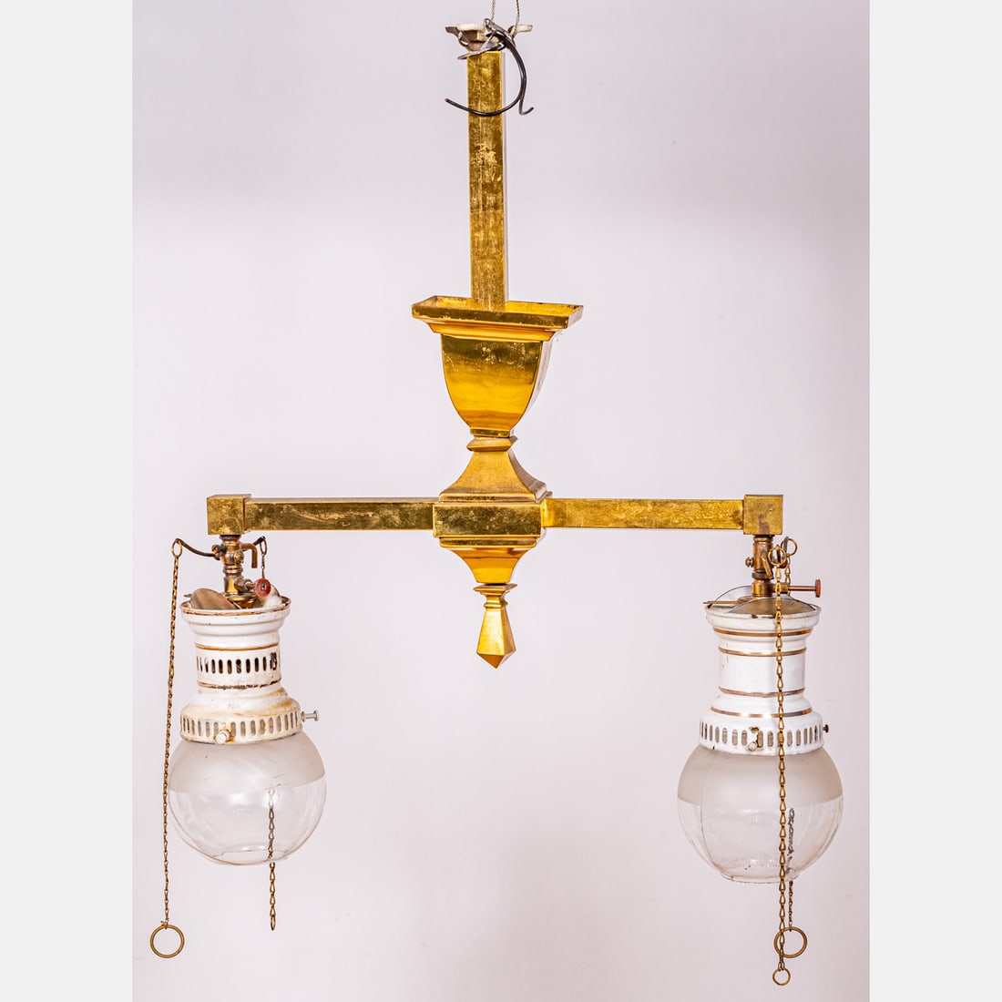 Electrified Two-Light Solar Hanging Light Fixture (1 of 6)