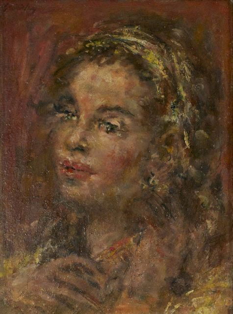 Michael Aloysius Sarisky (1906-1974) Portrait of a: Michael Aloysius Sarisky (1906-1974) Portrait of a Lady, Oil on board, Signed upper left. Height: 12 Width: 9