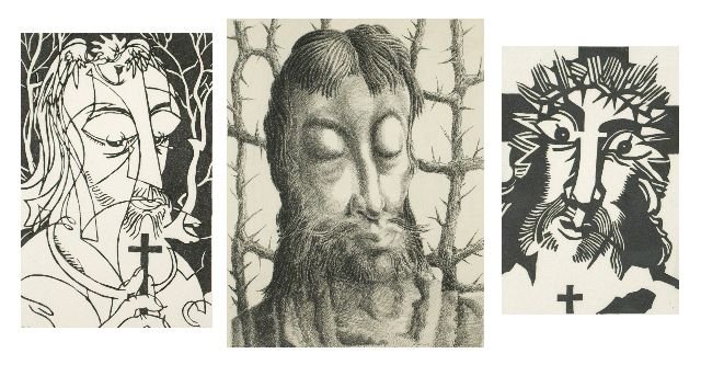 A Group of Three Woodcuts and Drawings by Carl G. : A Group of Three Woodcuts and Drawings by Carl G. Nelson, 20th Century. Largest: h: 20 x w: 16 in.