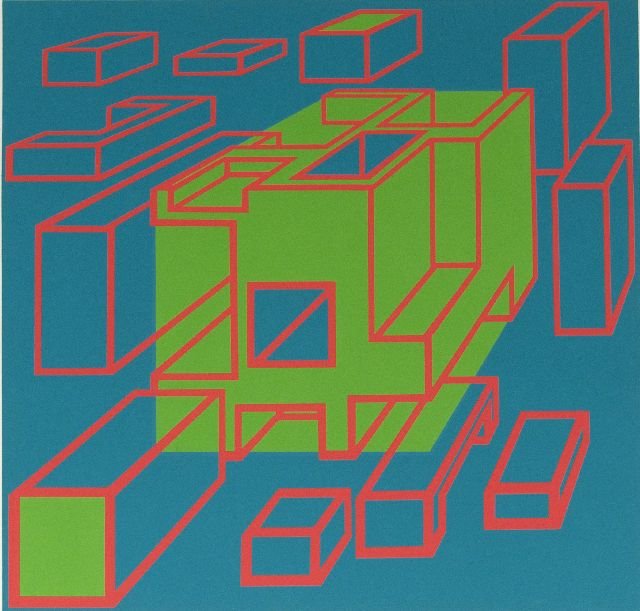 Roy Ahlgren (1927-2011) Exploded View, Silkscreen : Roy Ahlgren (1927-2011) Exploded View, Silkscreen on paper, Signed lower right, # 31/50. Image size: h: 17 x w: 17 in. Sheet size: h: 20 x w: 20 in.