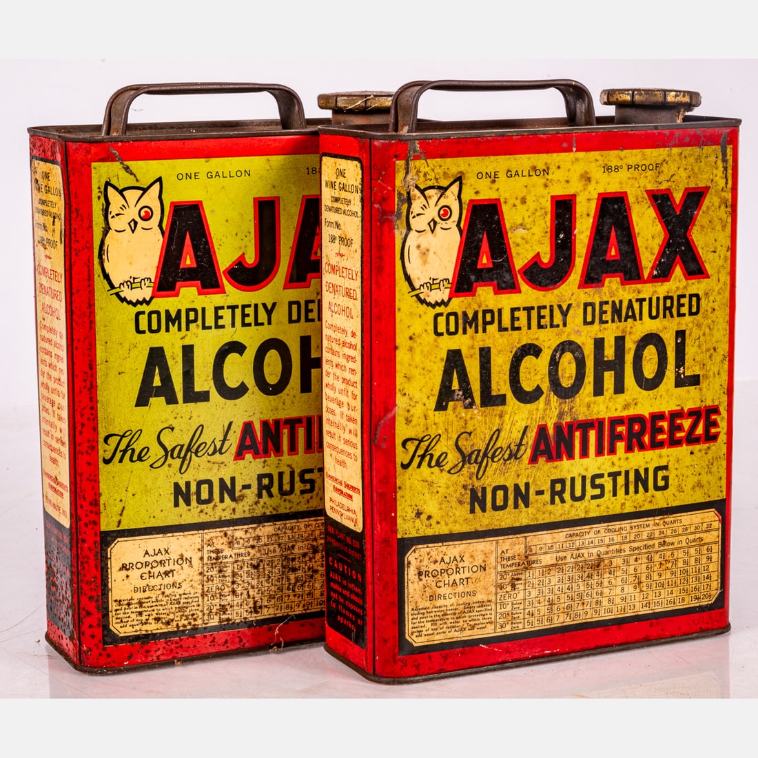Two Ajax Anti-Freeze Cans (1 of 8)