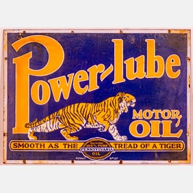 Power-lube Motor Oil Sign