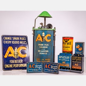 Collection Of AC Spark Plug Display And Service Items