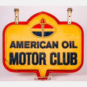 American Oil Motor Club Sign