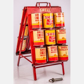 Display Stand For Shell Oil Cans