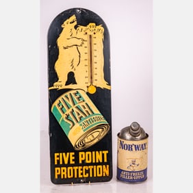 Five Star Anti-Freeze Thermometer Sign,
