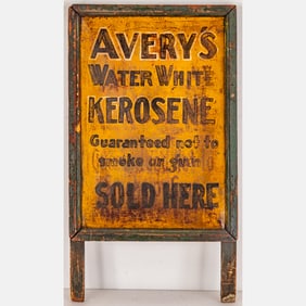 Avery’s Kerosene Metal And Wood Sign