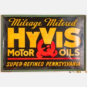Hyvis Motor Oil Framed Tin Sign