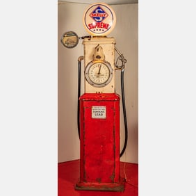 A Martin & Schwartz Clockface Gas Pump
