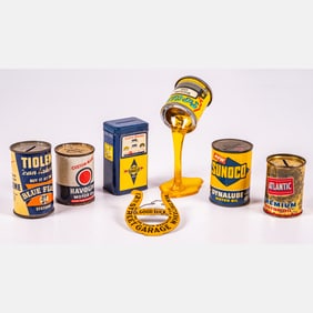 Oil Can Coin Banks And Display Items