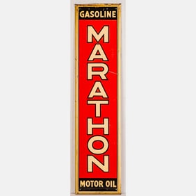 Marathon Gasoline Motor Oil Sign